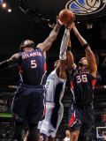 Atlanta Hawks v Orlando Magic: Josh Smith, Etan Thomas and Dwight Howard Photographic Print by Fernando Medina
