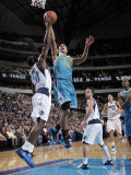 New Orleans Hornets v Dallas Mavericks: Jerryd Bayless and Dominique Jones Photographic Print by Glenn James