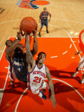 Charlotte Bobcats v New York Knicks: Wilson Chandler and Derrick Brown Photographic Print by Nathaniel S. Butler