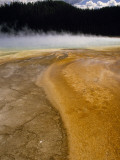 Steam Rises from Grand Prismatic, Largest of Yellowstone's Thermal Springs Photographic Print by Raymond Gehman