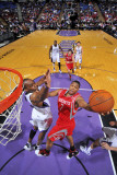 Houston Rockets v Sacramento Kings: Kyle Lowry and Carl Landry Photographic Print by Rocky Widner