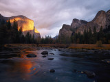 Evening Sun Lights Up El Capitan and the Merced River Photographic Print by Phil Schermeister