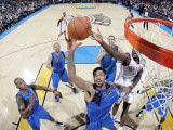 Dallas Mavericks v Oklahoma City Thunder: Tyson Chandler and Serge Ibaka Photographic Print by Layne Murdoch