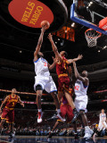 Cleveland Cavaliers  v Philadelphia 76ers: Thaddeus Young and Ryan Hollins Photographic Print by Jesse D. Garrabrant