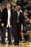 New York Knicks v Golden State Warriors: Keith Smart and David Lee Photographic Print by Ezra Shaw