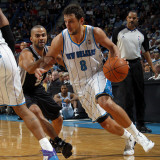 San Antonio Spurs v New Orleans Hornets: Marco Belinelli and Tony Parker Photographic Print by Layne Murdoch