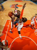 Charlotte Bobcats v New York Knicks: Gerald Wallace and Ronny Turiaf Photographic Print by Nathaniel S. Butler