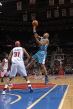 New Orleans Hornets v Detroit Pistons: David West and Charlie Villanueva Fotografie-Druck von Allen Einstein
