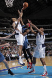Minnesota Timberwolves v Dallas Mavericks: Corey Brewer, Tyson Chandler and Caron Butler Photographic Print by Glenn James