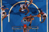Milwaukee Bucks v Detroit Pistons: Drew Gooden and Jason Maxiell Photographic Print by Allen Einstein