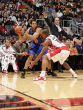 New York Knicks v Toronto Raptors: Landry Fields and DeMar DeRozan Photographic Print by Ron Turenne