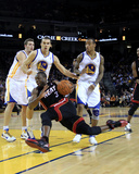 Miami Heat v Golden State Warriors: Dwayne Wade, Lou Amundson and Monta Ellis Photographie par Ezra Shaw