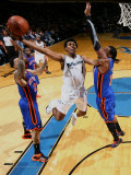 New York Knicks v Washington Wizards: Nick Young, Wilson Chandler and Ronny Turiaf Photographic Print by Ned Dishman