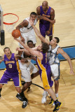 Los Angeles Lakers v Washington Wizards: Pau Gasol and JaVale McGee Photographic Print by Ned Dishman