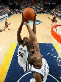 Miami Heat v Memphis Grizzlies: Zach Randolph and Sam Young Photographic Print by Joe Murphy