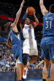 Minnesota Timberwolves v Oklahoma City Thunder: Russell Westbrook, Michael Beasley and Darko Milici Photographic Print by Layne Murdoch