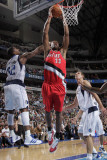Portland Trail Blazers v Dallas Mavericks: Marcus Camby and DeShawn Stevenson Photographic Print by Glenn James