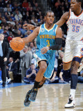 New Orleans Hornets v Oklahoma City Thunder: Chris Paul and Kevin Durant Photographic Print by Layne Murdoch