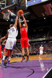 Houston Rockets v Sacramento Kings: Luis Scola and DeMarcus Cousins Photographic Print by Rocky Widner