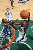 Golden State Warriors v Utah Jazz: C.J. Miles and Dorell Wright Photographic Print by Melissa 