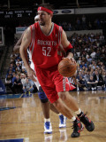 Houston Rockets v Dallas Mavericks: Brad Miller and Brendan Haywood Photographic Print by Glenn James
