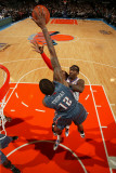 Charlotte Bobcats v New York Knicks: Tyrus Thomas and Amar'e Syoudemire Photographic Print by Nathaniel S. Butler
