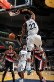 Portland Trail Blazers v Memphis Grizzlies: Rudy Gay and Marcus Camby Photographic Print by Joe Murphy