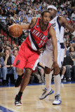 Portland Trail Blazers v Dallas Mavericks: Andre Miller and Jason Terry Photographic Print by Glenn James