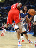 Houston Rockets v Oklahoma City Thunder: Russell Westbrook and Kyle Lowry Photographic Print by Larry W. Smith
