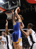 Golden State Warriors v San Antonio Spurs: Lou Amundson, George Hill and Ime Udoka Photographic Print by D. Clarke Evans
