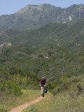 A Biker on a Trail in Los Padres National Forest Photographic Print by Rich Reid