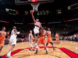 Phoenix Suns v Portland Trail Blazers: Grant Hill and Wesley Matthews Photographic Print by Sam Forencich