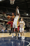 Cleveland Cavaliers  v Indiana Pacers: Daniel Gibson and Roy Hibbert Photographic Print by Ron Hoskins