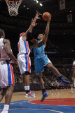 New Orleans Hornets v Detroit Pistons: David West and Charlie Villanueva Photographic Print by Allen Einstein