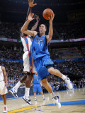 Dallas Mavericks v Oklahoma City Thunder: Dirk Nowitzki and Jeff Green Photographic Print by Layne Murdoch