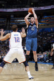 Minnesota Timberwolves v Oklahoma City Thunder: Kevin Love and Nenad Krstic Photographic Print by Layne Murdoch