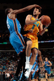 Oklahoma City Thunder v New Orleans Hornets: Marco Belinelli and Kevin Durant Photographic Print by Chris 