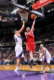 Houston Rockets v Sacramento Kings: Chase Budinger and Omri Casspi Photographic Print by Rocky Widner