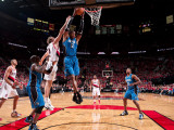 Orlando Magic v Portland Trail Blazers: Sean Marks and Dwight Howard Photographic Print by Sam Forencich