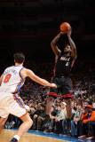 Miami Heat v New York Knicks: LeBron James and Danilo Gallinari Photographic Print by Nathaniel S. Butler