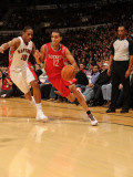 Houston Rockets v Toronto Raptors: Kevin Martin and DeMar DeRozan Photographic Print by Ron Turenne