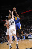 Golden State Warriors v San Antonio Spurs: Dorell Wright, Matt Bonner and Richard Jefferson Photographic Print by D. Clarke Evans