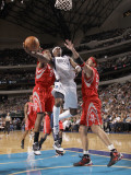 Houston Rockets v Dallas Mavericks: Jason Terry, Jordan Hill and Brad Miller Photographic Print by Danny Bollinger