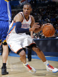 Golden State Warriors v Oklahoma City Thunder: Russell Westbrook Photographic Print by Layne Murdoch