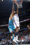 New Orleans Hornets v Oklahoma City Thunder: Kevin Durant and Jason Smith Photographic Print by Layne Murdoch