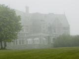 Fog Envelops the Branford House Mansion at Avery Point Photographic Print by Todd Gipstein
