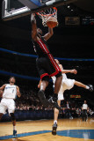 Miami Heat v Washington Wizards: LeBron James and JaVale McGee Photographic Print by Ned Dishman