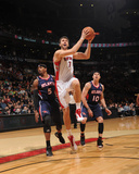 Atlanta Hawks v Toronto Raptors: Andrea Barngani and Josh Smith Photographic Print by Ron Turenne