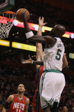 New Jersey Nets v Boston Celtics: Kevin Garnett and Kris Humphries Photographic Print by Elsa .