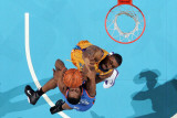 Oklahoma City Thunder v New Orleans Hornets: James Harden and D.J. Mbenga Photographic Print by Chris 